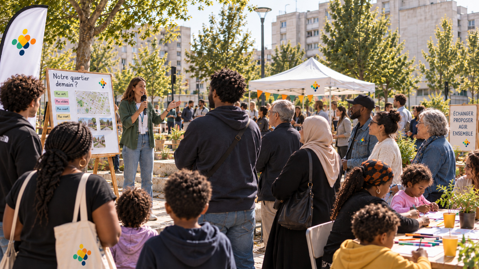 Évènement public rassemblant des habitants